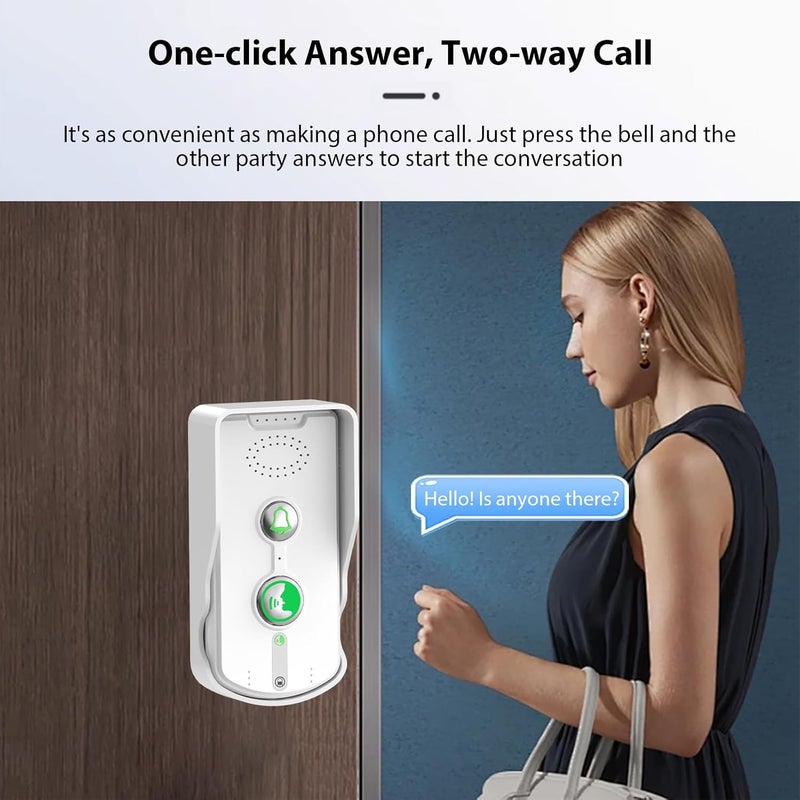 Swokely Rechargeable Wireless Intercom Unit, 2-Way Talking, 500 Meter Talking Distance, Power Saving, IP54 Water Resistance Rating, 2 Pcs, Suitable for Home, Office (White) - Image 3